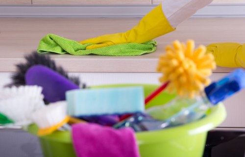 Local commercial cleaners preparing a Finchley workplace for the business day