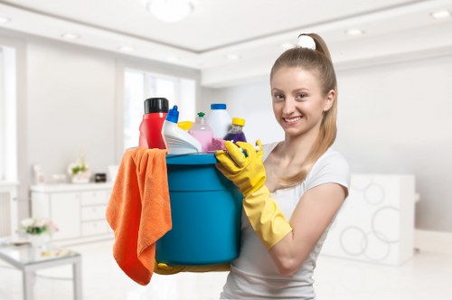 Charity donation and reuse partnership for surplus cleaning materials